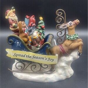 CHRISTMAS “Spread the Season’s Joy” Santa Sleigh Holiday Cheese Spreaders